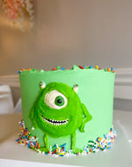 Custom design monsters inc Mike Wazowsky birthday cake