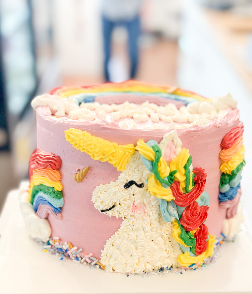 Custom design unicorn birthday cake
