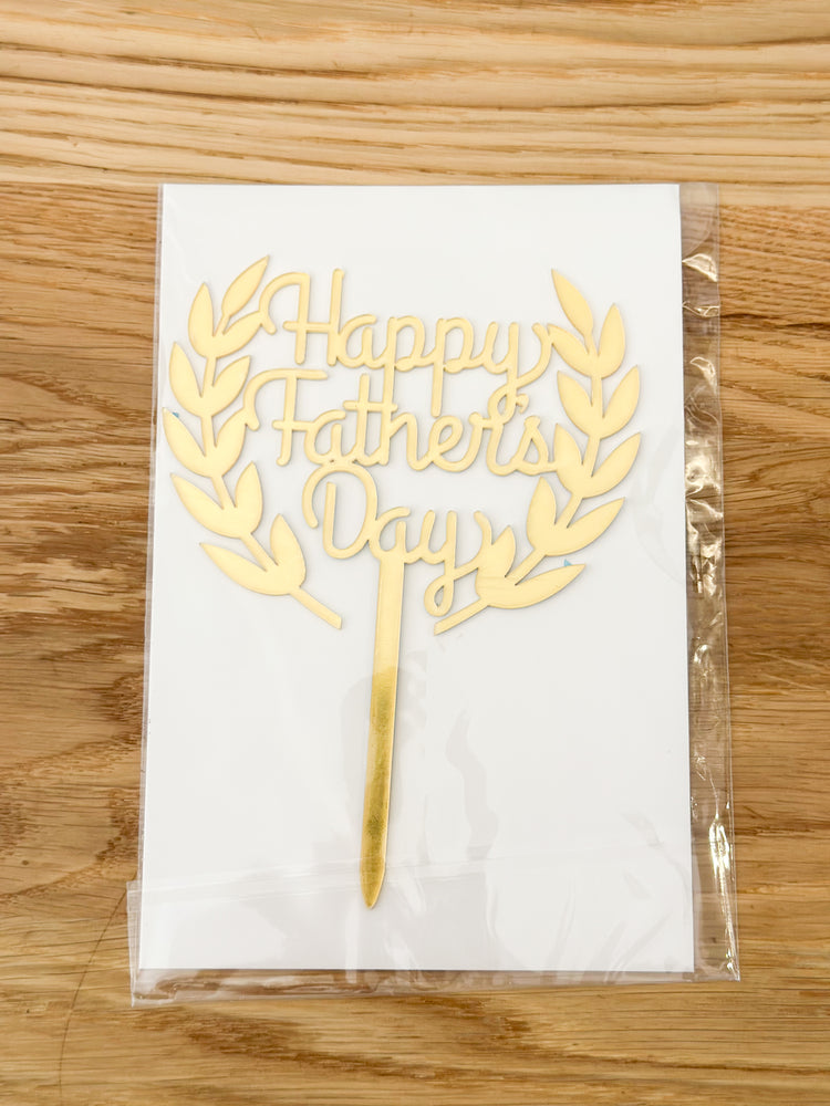 Gold Happy Father's Day Cake Topper