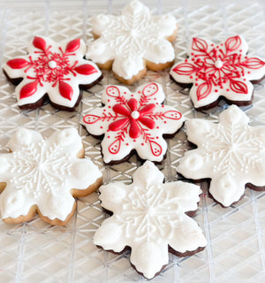 
                  
                    Load image into Gallery viewer, Christmass decorated cookies variety - snow flake
                  
                