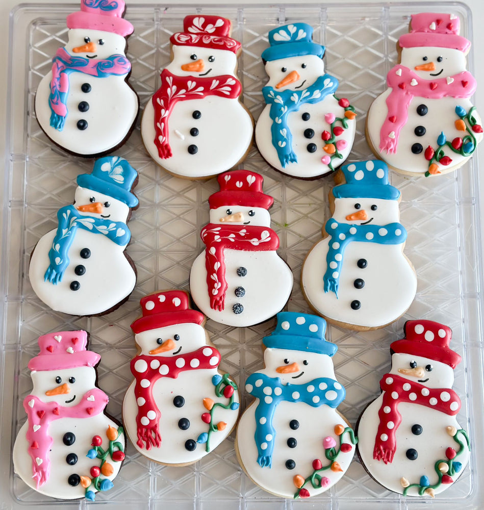 
                  
                    Load image into Gallery viewer, Christmass decorated cookies variety - snow man
                  
                