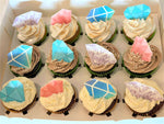 Custom printed picture cupcakes with buttercream decoration