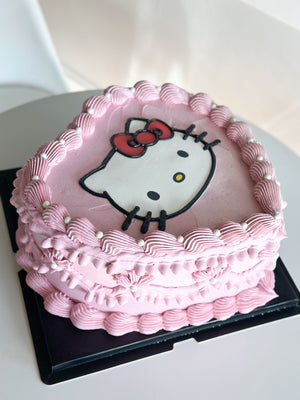 
                  
                    Load image into Gallery viewer, Hello Kitty Heart Shaped Cake
                  
                