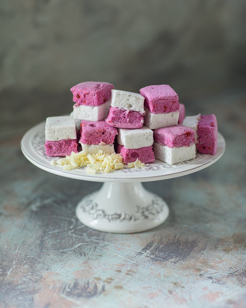 
                  
                    Load image into Gallery viewer, Strawberry- Vanilla and white chocolate  Gourmet Marshmallow
                  
                