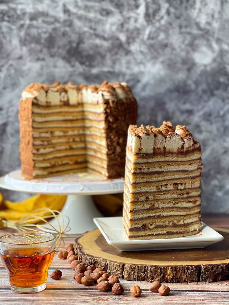 
                  
                    Load image into Gallery viewer, Honey Tiramisu - Caramelized Nuts Cake
                  
                