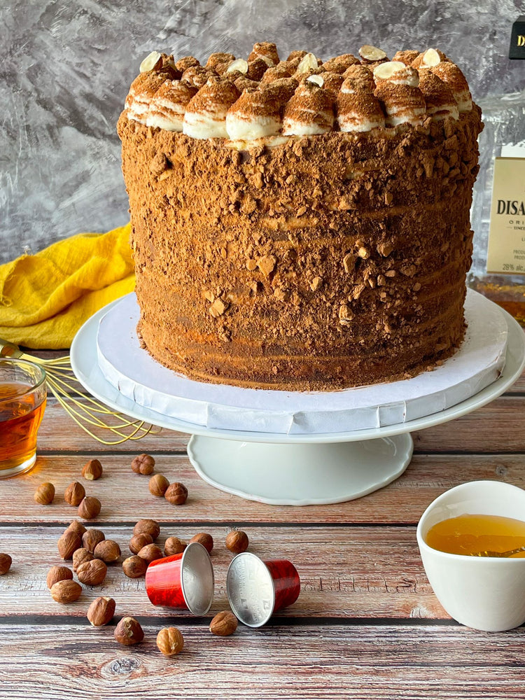 Honey Tiramisu - Caramelized Nuts Cake